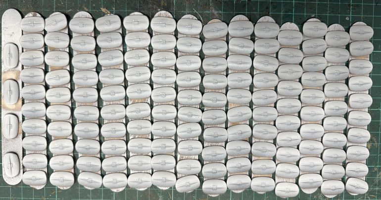 Prepping the shields