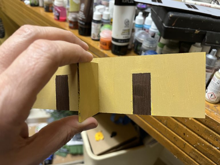 I decided to repaint the rear storerooms in more of a buff color.