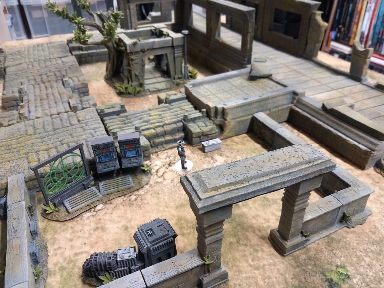 Tellus system works well beside the david sheff kits. I need a few more wall pieces around the raised sections. Should work well for fantasy games as well.