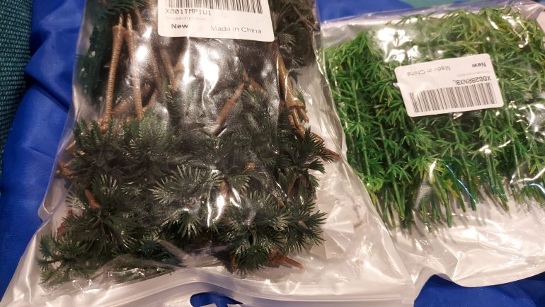 I picked up a pack of cheap palm trees and a pack of bamboo from Amazon
