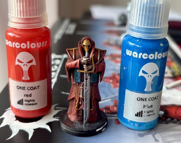 After the Red wash I used these two paints to dry brush over the high areas. These paints are really good for final highlights!