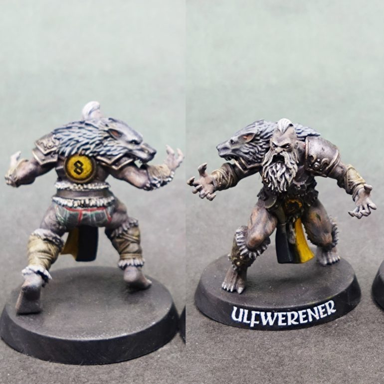 I really like the Ulfwerner. I like the greyer skin tone on this one. I think I might take the Ulfwerner I already painted slightly more grey, but make this guy slightly warmer blooded before I call him done.