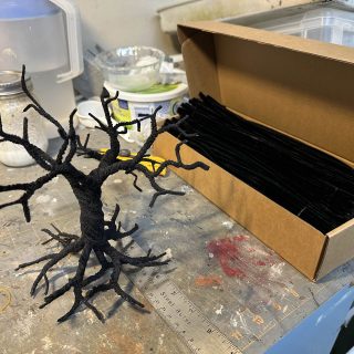 Building the armatures and carving rocks