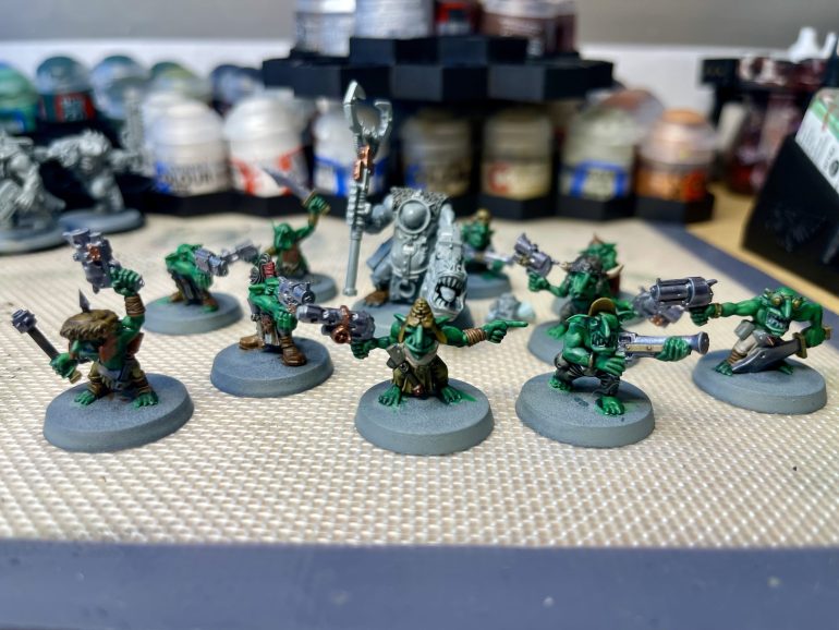 Started some Grots and Gruntherder i had stashed.