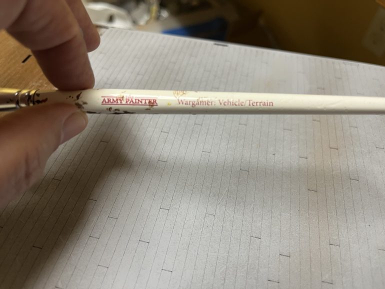 I used this Army Painter terrain brush.