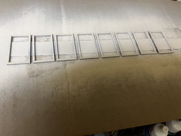 These frames I spray painted white and set to one side.