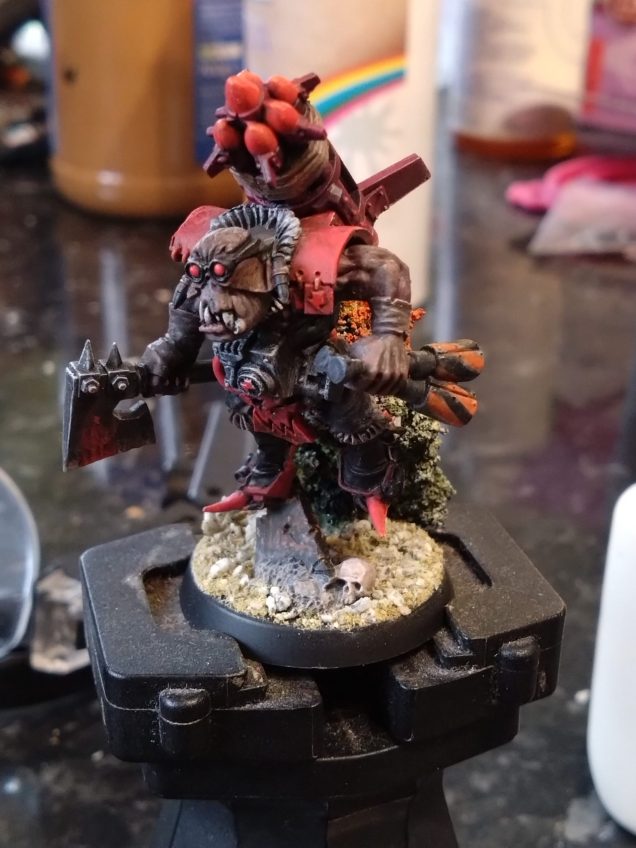 I didn't have access to shades but occasionally I would just water down a brush full of black and use that. It wasn't exactly Nulin Oil but it did push me to highlight and layer areas back up for some increased depth and interest.