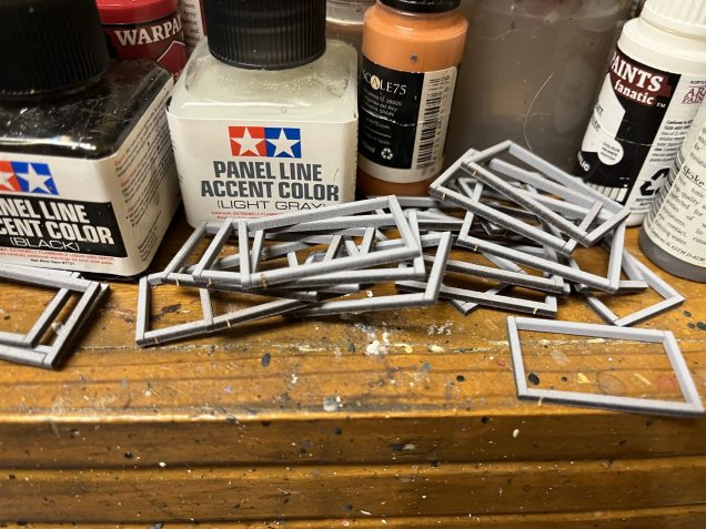 Here are all the window frames punched out.