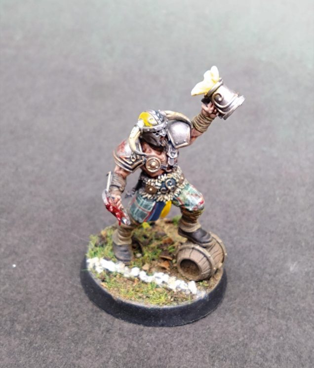 I chose to give nods to the blue and yellow associated with this team but the metal shoulder pads seemed like a fun and natural choice for me.