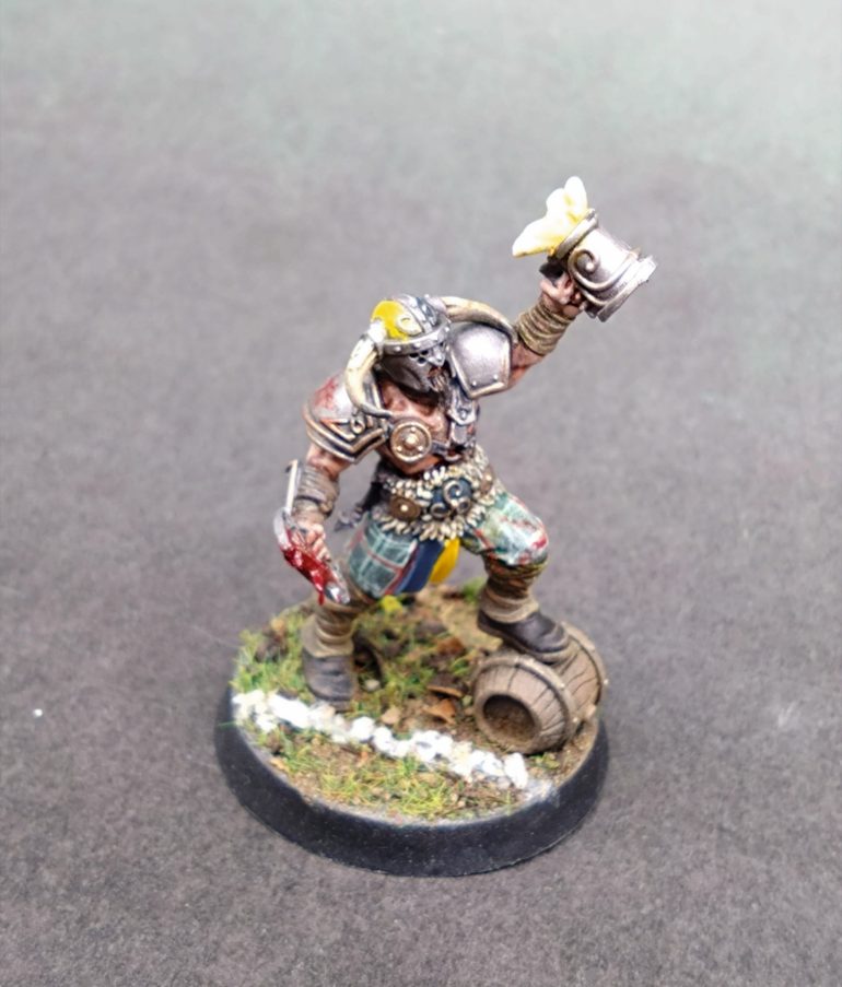 I chose to give nods to the blue and yellow associated with this team but the metal shoulder pads seemed like a fun and natural choice for me.