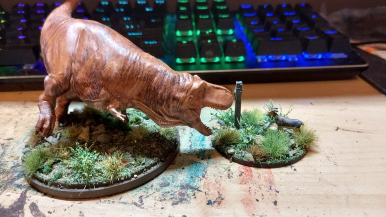 Rexy found a light snack