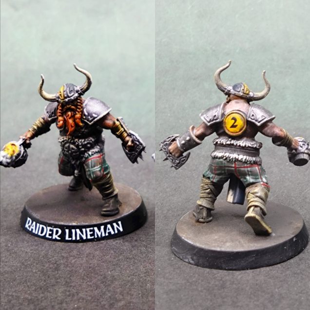 I was told on Friday that I could get a training game on Monday night. So I began a weekend long effort to paint up 6 minis to at least have a full team of 11 painted.