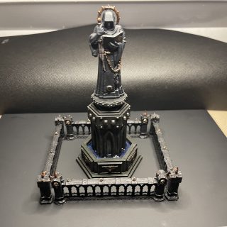 Imperial Saint Statue and Grimdark Fence Painting Comp OCT