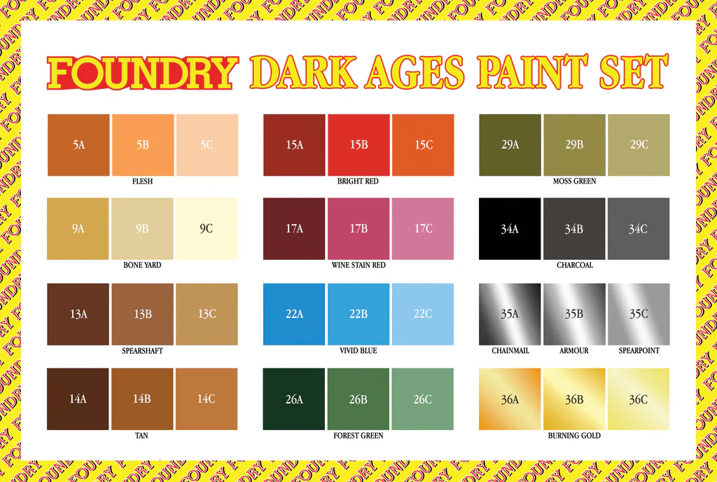 Dark Ages Paint Set - Wargames Foundry