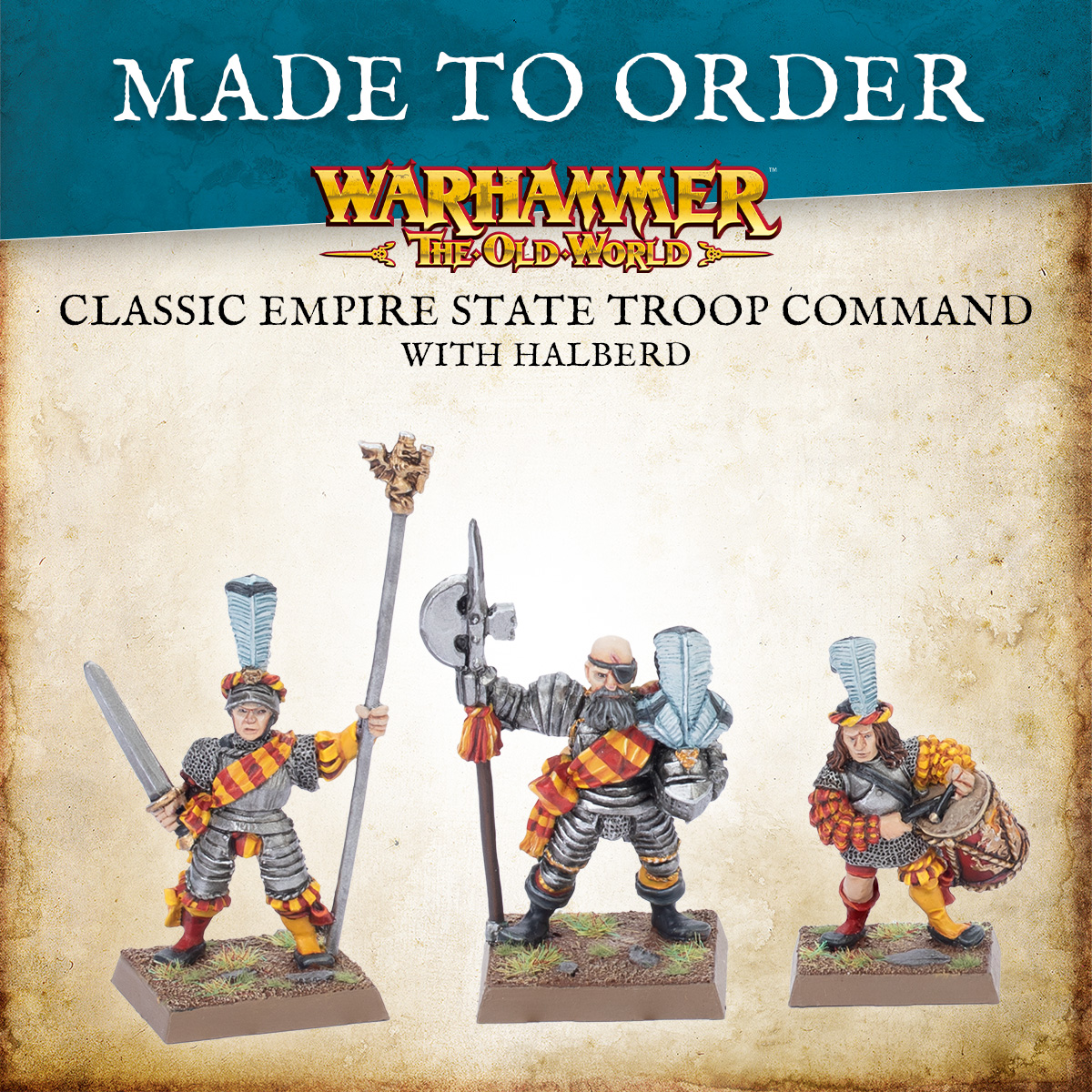 Empire Command Halberds - Warhammer The Old World