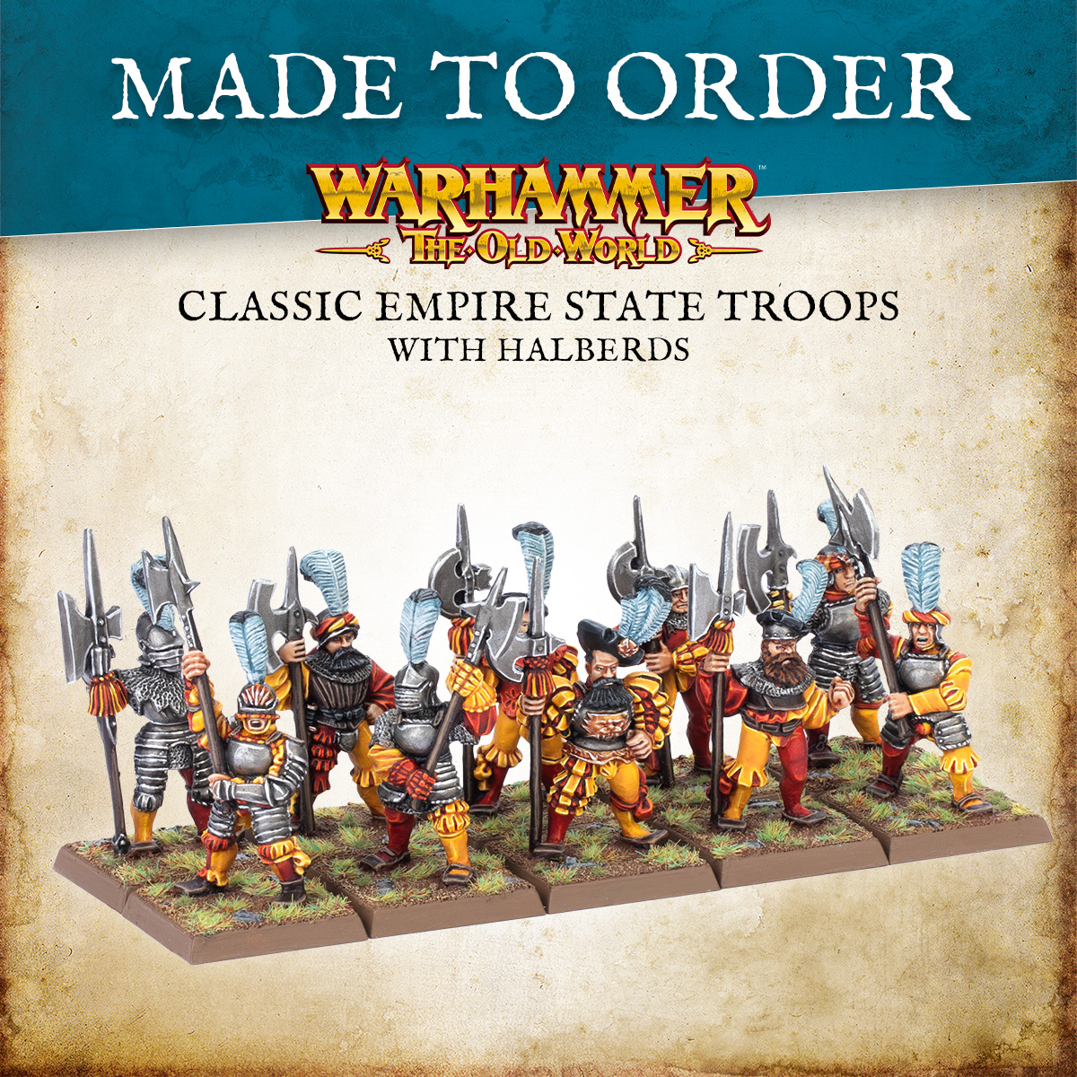 Empire State Troops with Halberds - Warhammer The Old World