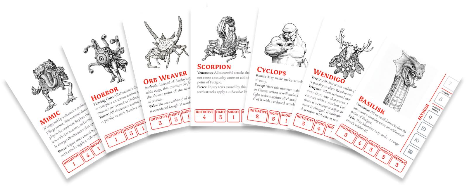 Monster Cards - Firelock Games