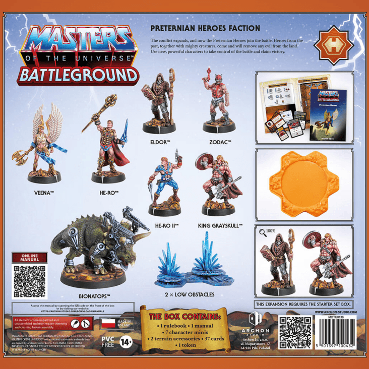 Preternian Heroes Contents - Masters of the Universe Battleground