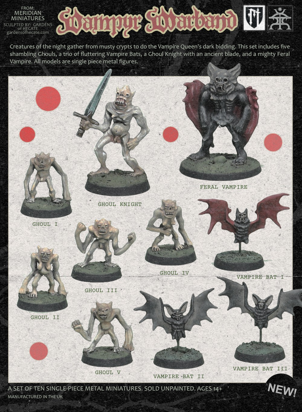 Vampyr Warband Miniatures - Meridian Miniatures