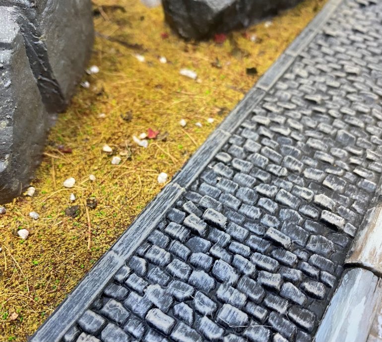 The Forest tile alongside on of my urban terrain tiles.