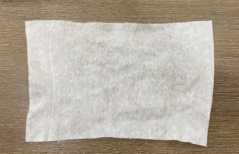 I then got hold of some dried-out baby wipes.   Luckily having kids I had some of these in the car, even luckier my kids are a bit older  now and as these have been sat in my car for a few years now in the glove box they were well and truly dried out.