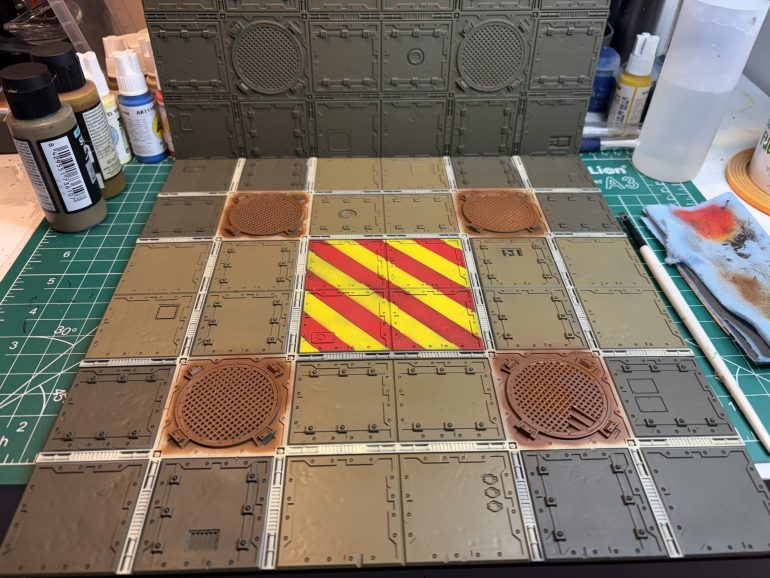More work on the test tile