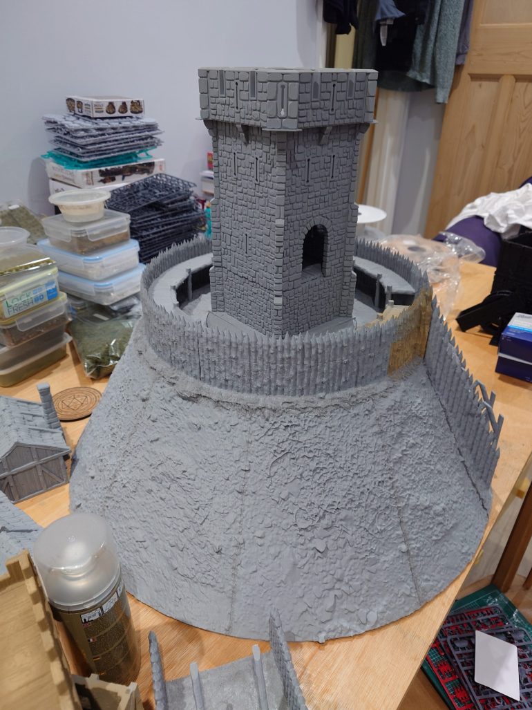 I decided to go all fancy, so I found an STL file for a stone tower and after some manipulation and rescaling I now have a stone tower option... Next up a tower in the process of being built 🫣