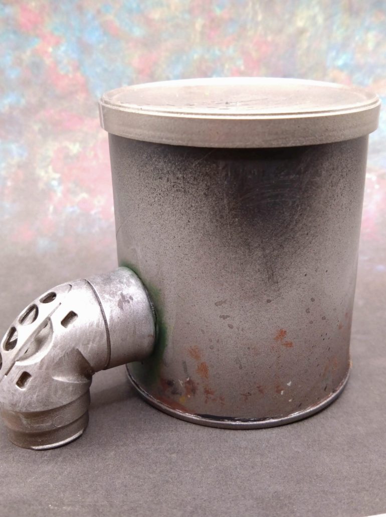 Black spray paint and a good dusting of Leadbelcher gave a nice look.