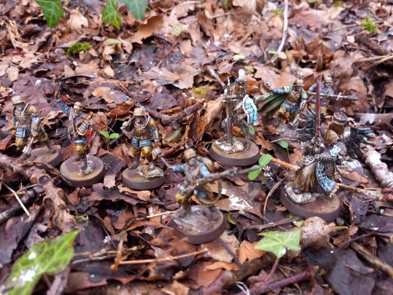 I got the trench crusade prussian strosstruppen warband for Christmas and spent the last couple of days painting them up. I'm not planning on putting together a trench crusade project just yet so I thought I'd post them here. I have to say I really enjoyed painting these guys up the minis are great. 