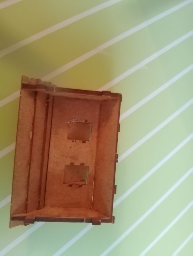 Inside of the front gatehouse fortification. The left is the roof and the right side an angled floor