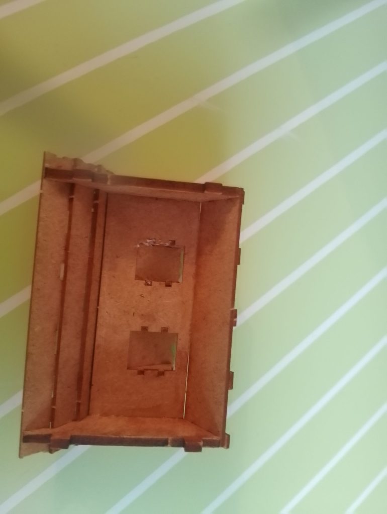 Inside of the front gatehouse fortification. The left is the roof and the right side an angled floor