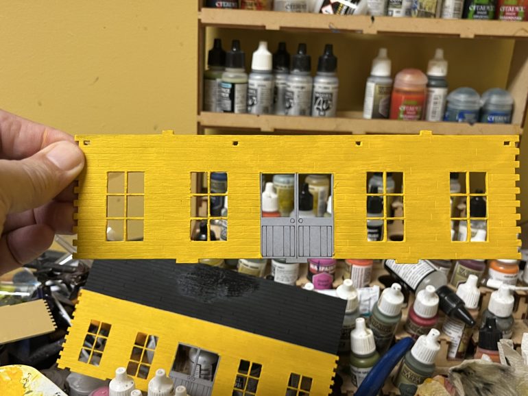 I lost track of how many coats but I think this is around 4 or 5.