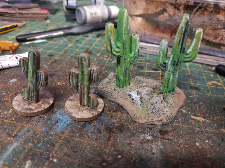 I like that the scenery isn't meant to look realistic. It's a theme park so the cactus are plastic looking and weather beaten
