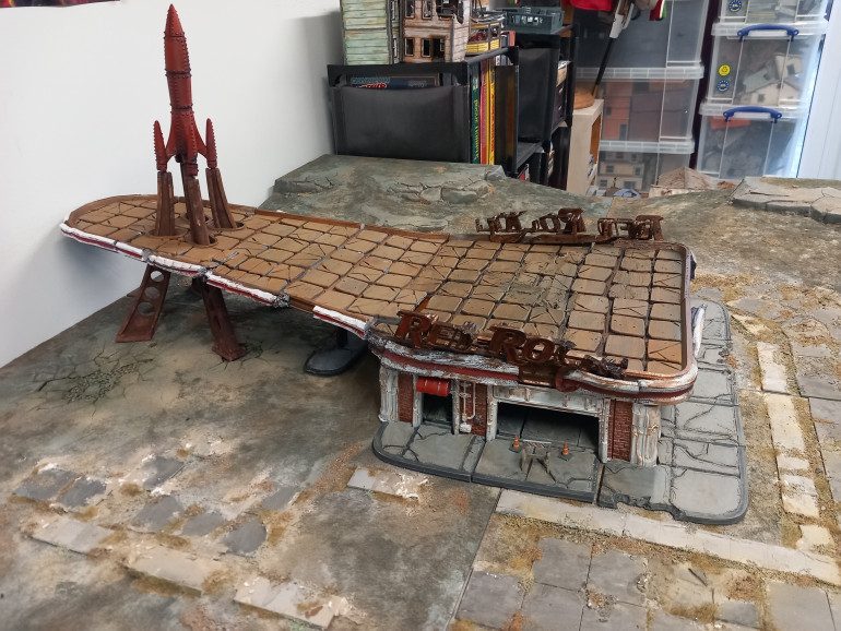 For a game of fallout wasteland warfare I 3d printed the red rocket which was a bit of a task and turned out bigger than I expected 