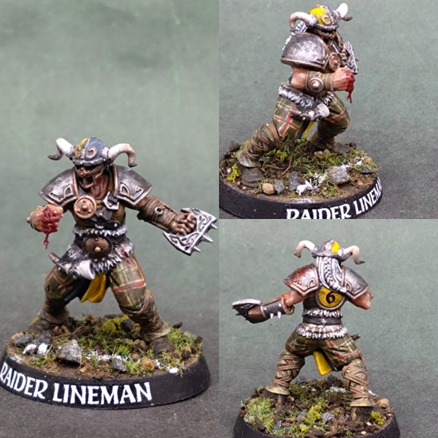 I found it funny that we have a female lineman on each sprue, but that they don't get a beer in their hand like the fellas. They still naturally have the drunkard rules like the rest.