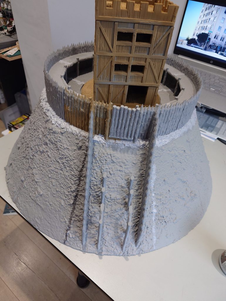 What it looks like with the wooden tower on top