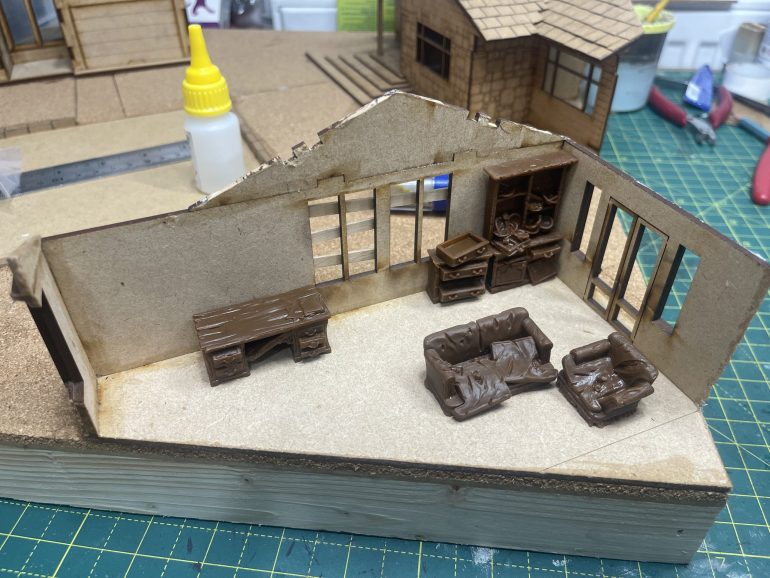 Boarded Up House got the ruined living room items