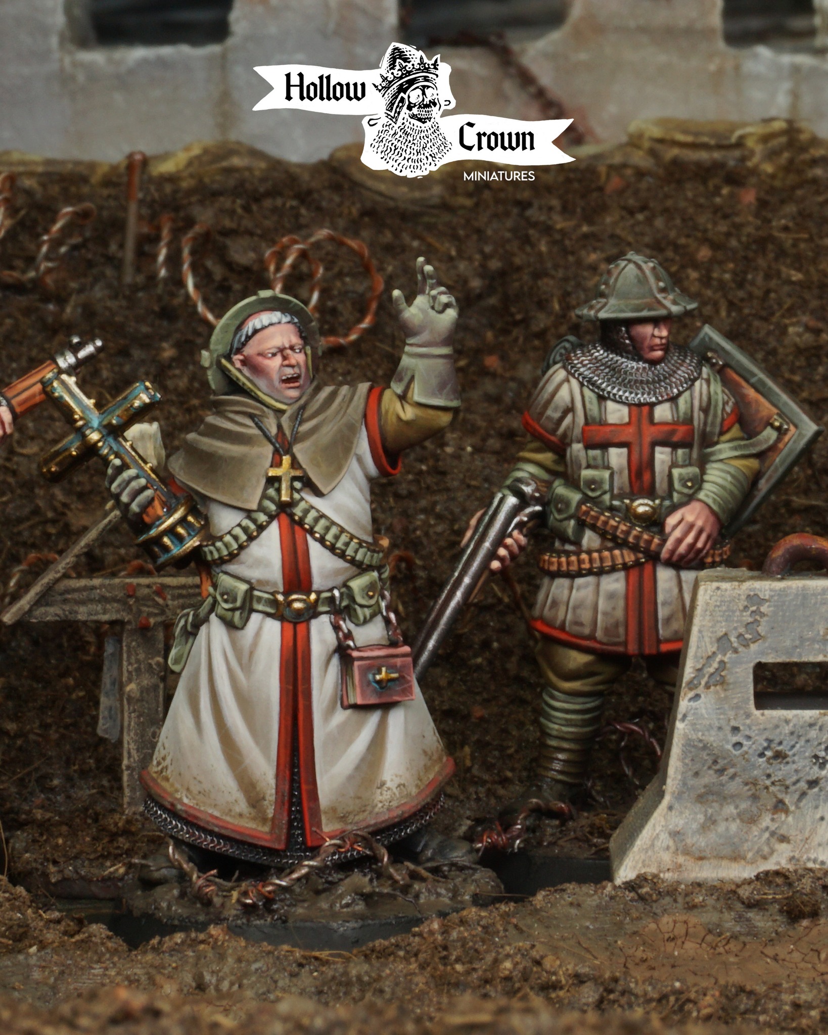 Combat Cleric - Hollow Crown Miniatures