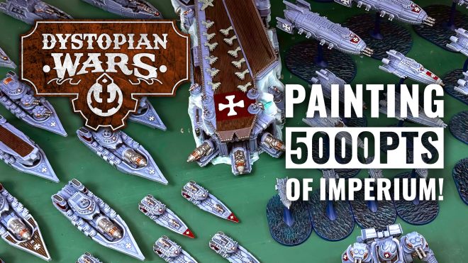 Painting 5000 Points Of Dystopian Wars! Imperium Fleet Painting VLOG