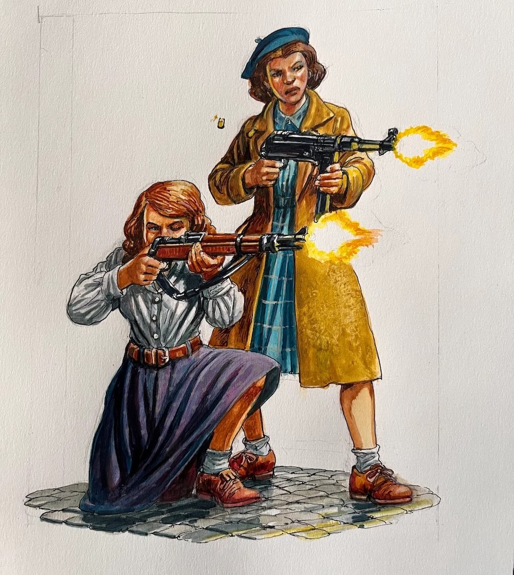 French Resistance Women Art - Peter Dennis