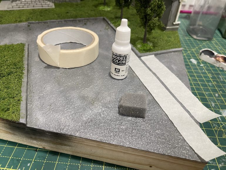 masking tape off the area