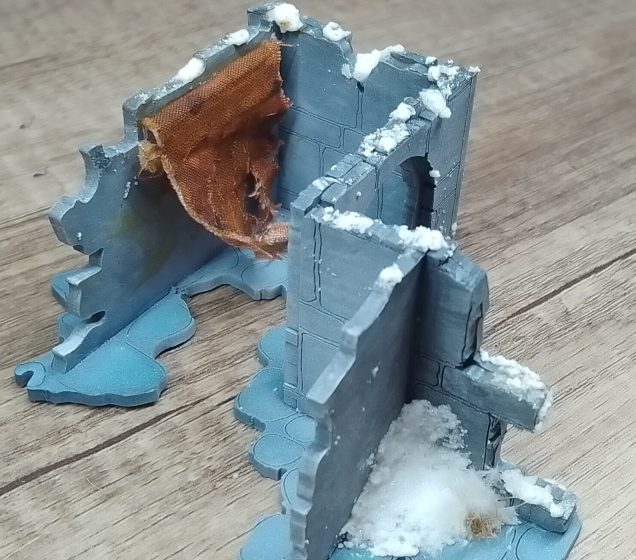 Also added snow, and usual elements to this ruin.