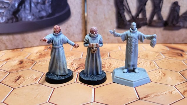 The two on the left are both Star Schlock. The RPG campaign features a few different factions of mutants, including the Fellowship of the Holy Fallout that we see in the second film, so I may need to dig deeper for more mutant characters.