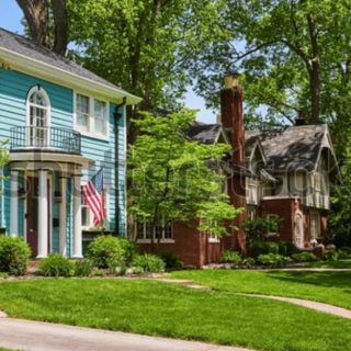 Painting the roof tiles