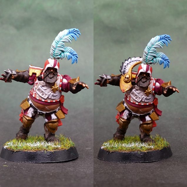 Then I realised that there was a shoulder shield missing from the build and this seemed an integral part of their player type and aesthetic to ID them when playing the game.