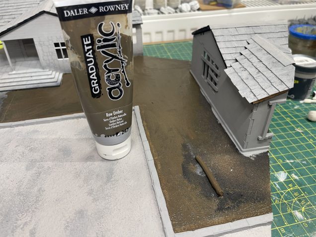 the ground was simply painted a bog standard brown