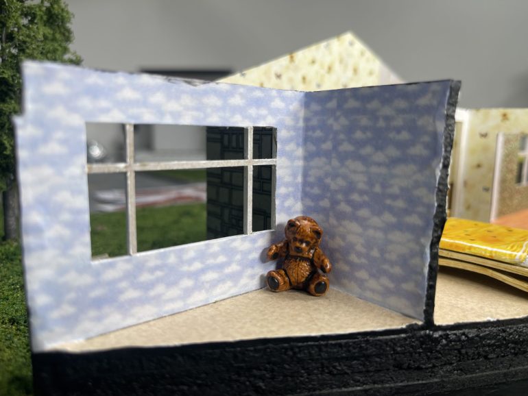 Baby's bear got put in the corner