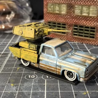 A couple of completed cars