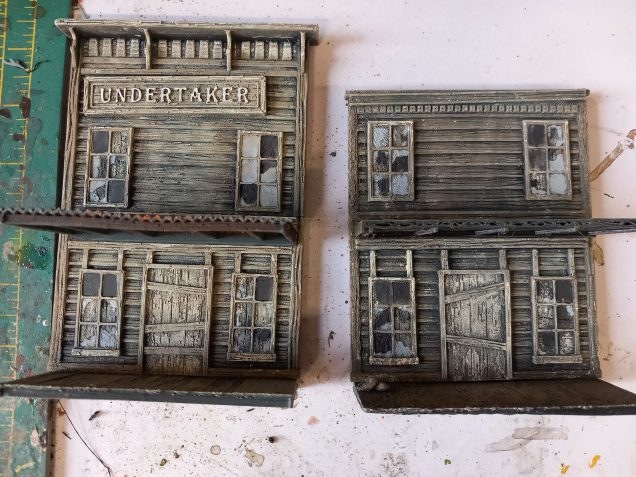 For the larger buildings I have decided to just print the facade and use them to mark the edge of the table