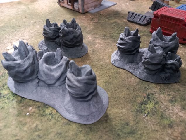 Stingwing nests. Big chunky terrain